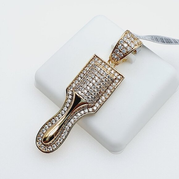 "14K Gold Plated Cubic Zircon Pendant, INUS1BR063 - Picture 6 of 8